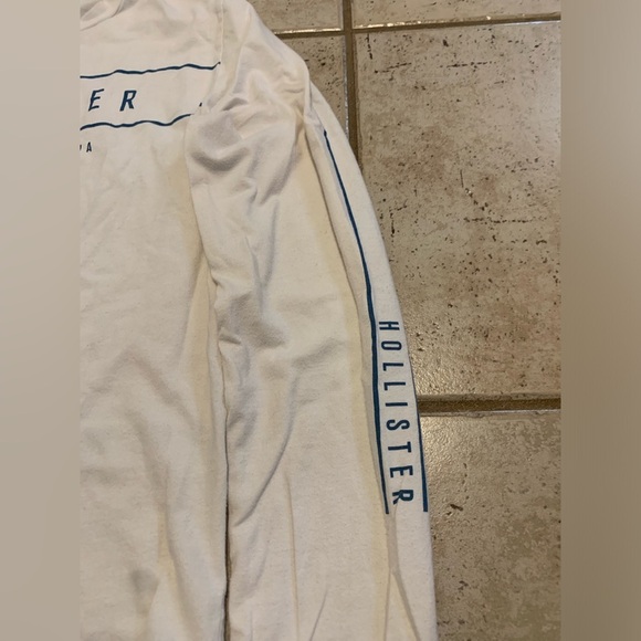 Hollister Southern California Logo Long Sleeve T-Shirt - White - Men's Small - Picture 5 of 7